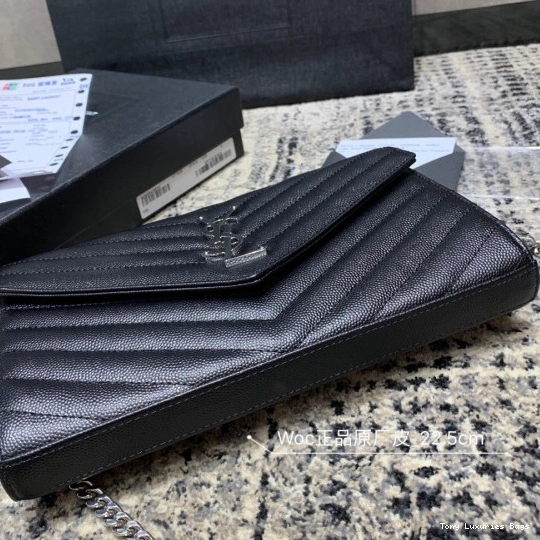 Tony Luxuries MATELASSÉ CHAIN WALLET YSL CASSANDRE 0817